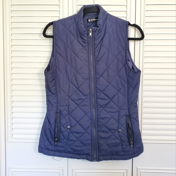 Navy blue puffer vest - Picture 1 of 3
